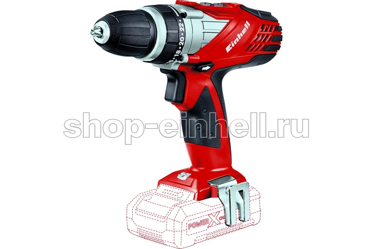 Аккумуляторная дрель-шуруповерт Einhell PXC TE-CD 18 Li-Solo 4513692_u